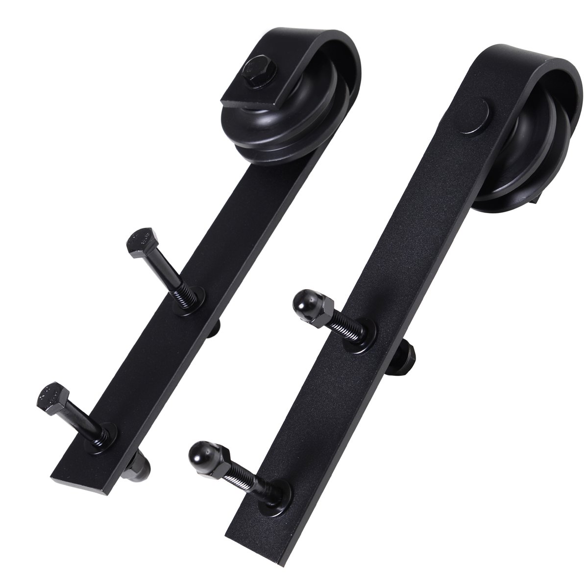 Kit de quincaillerie pour porte coulissante noir, HOMCOM