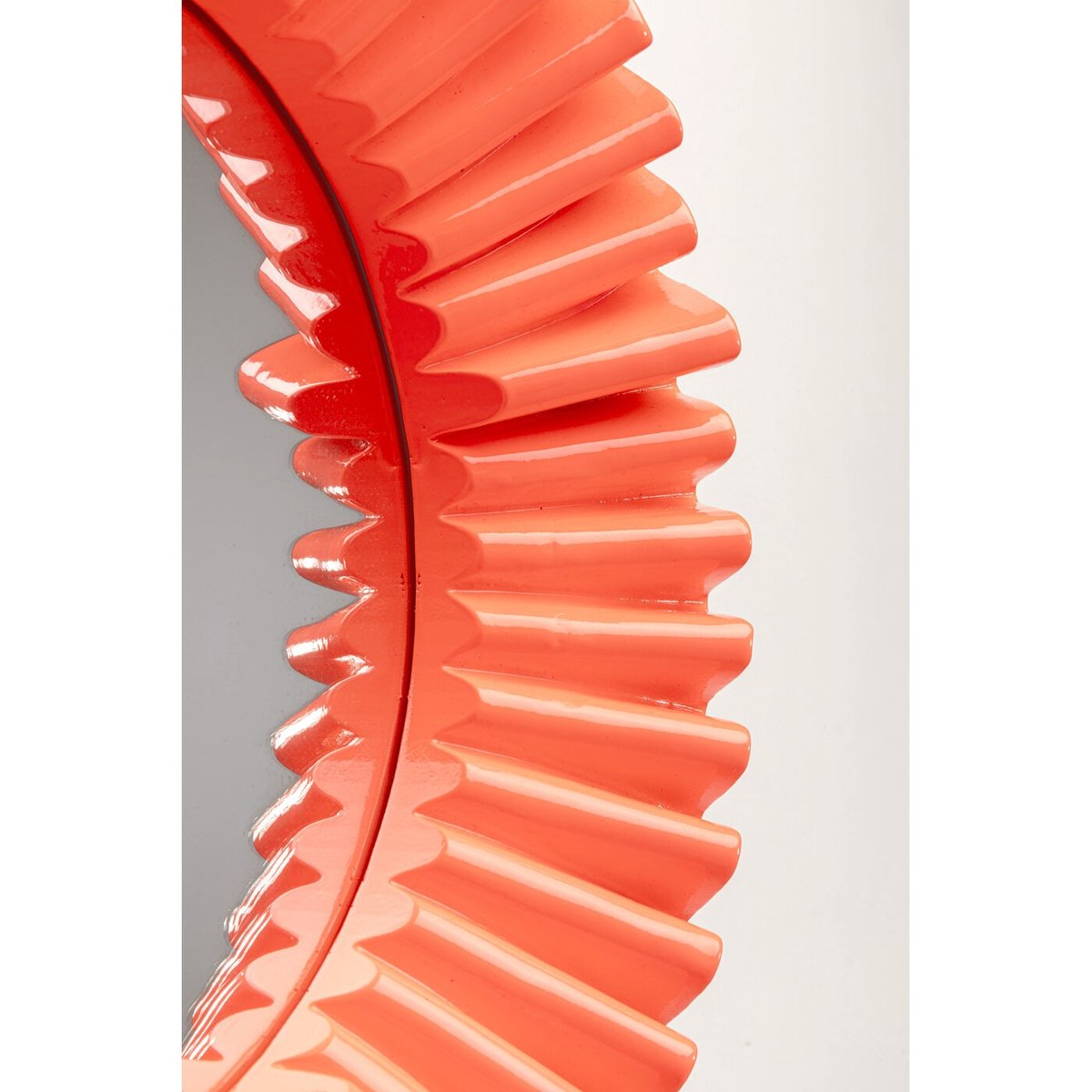 Miroir en polyrésine ondulée 32cm, HERMOSA orange, KARE DESIGN