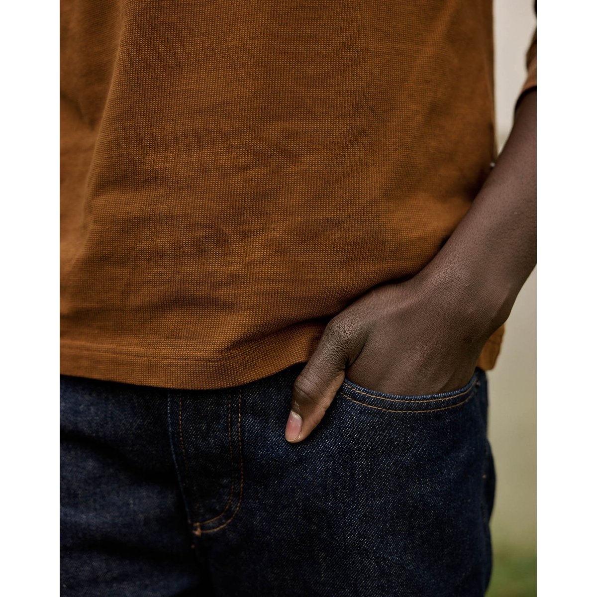 T-shirt coton BAILLY rouille, FAGUO