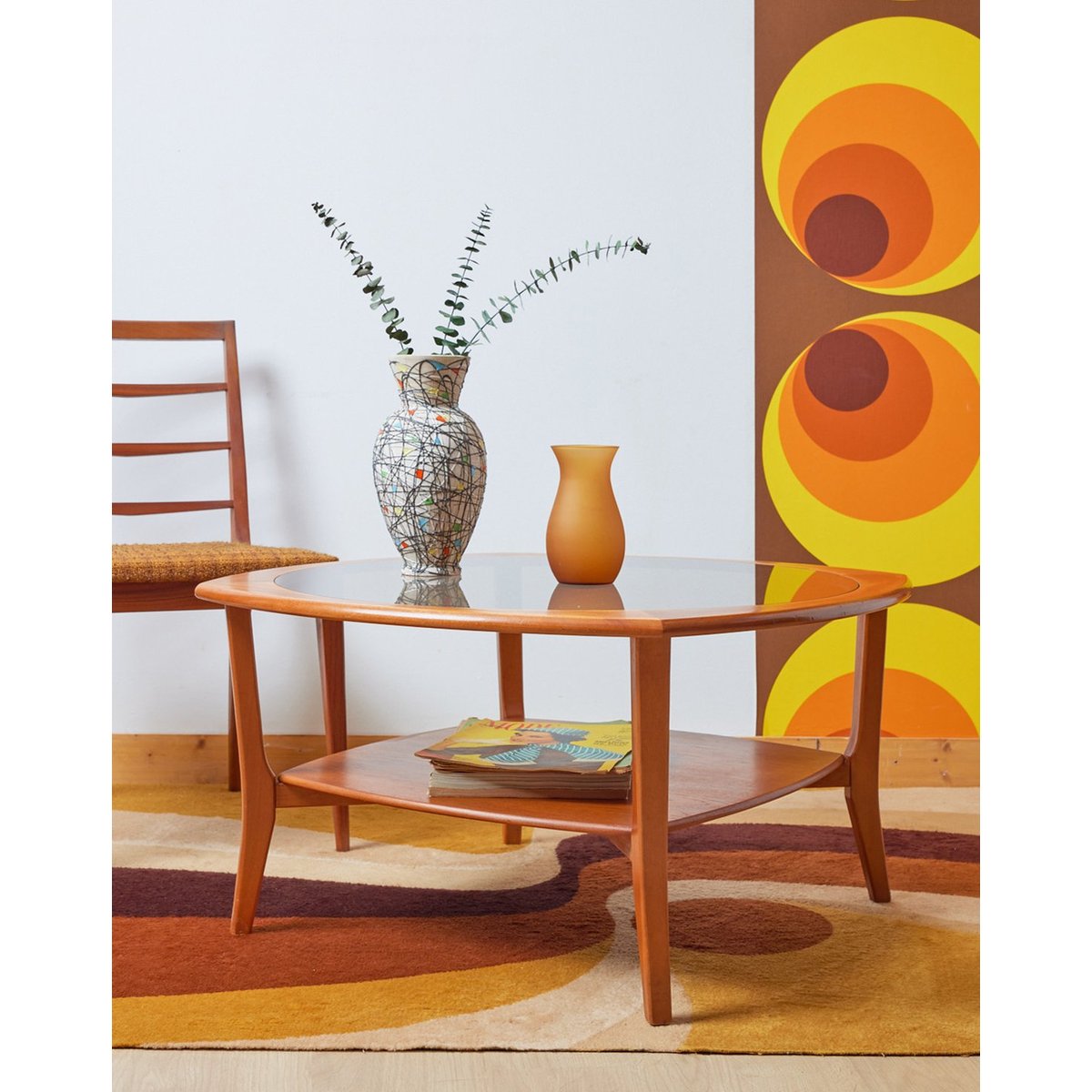 Table basse scandinave en bois clair Donna N°735 - Bon état bois clair, DEBONGOUT