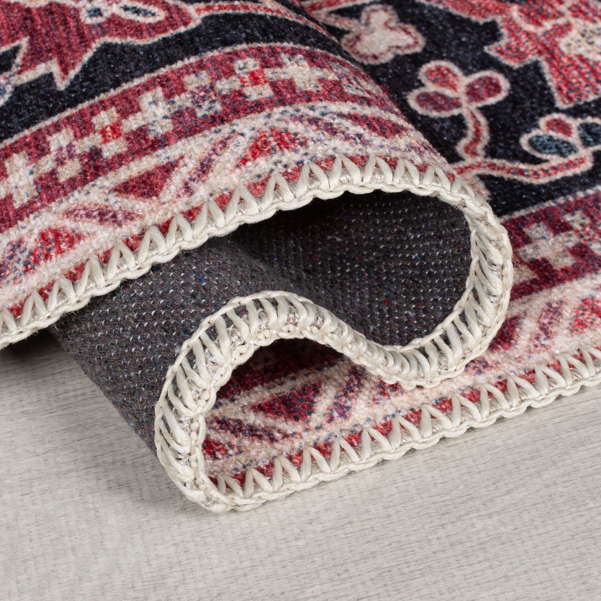 Tapis lavable de couloir WINDSOR rouge, FLAIR RUGS