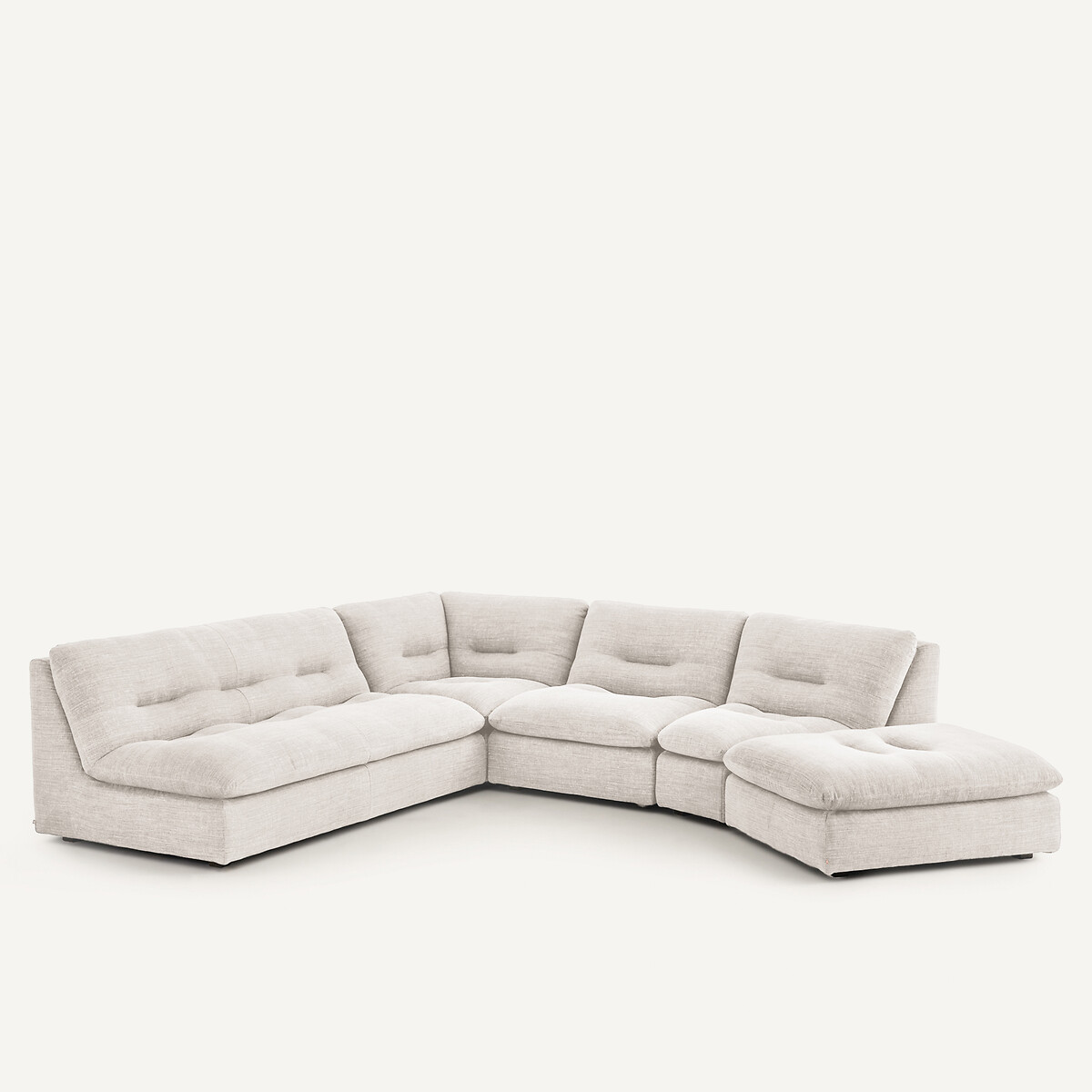 Canapé 3 places, modulable, en lin et coton, GIULIANO beige, AM.PM