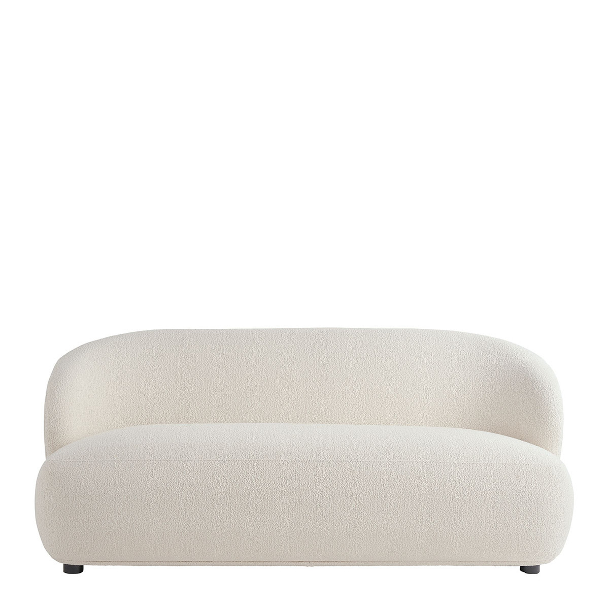 Canapé tissu bouclette 170x80x72 crème, BLANC D’IVOIRE