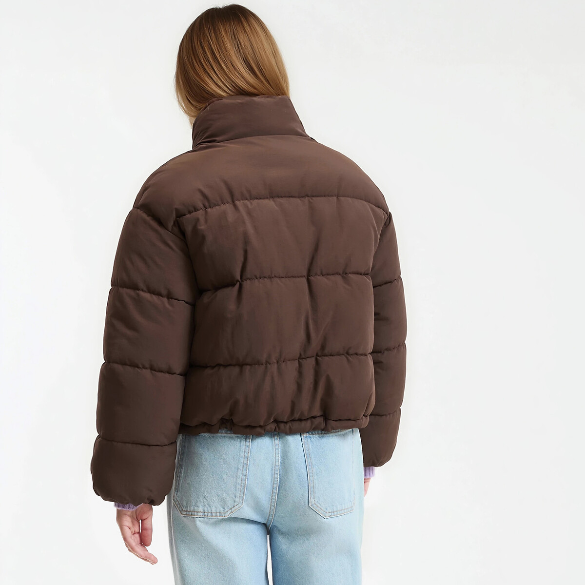 Doudoune courte, fermeture zippée, plein hiver marron, LA REDOUTE COLLECTIONS