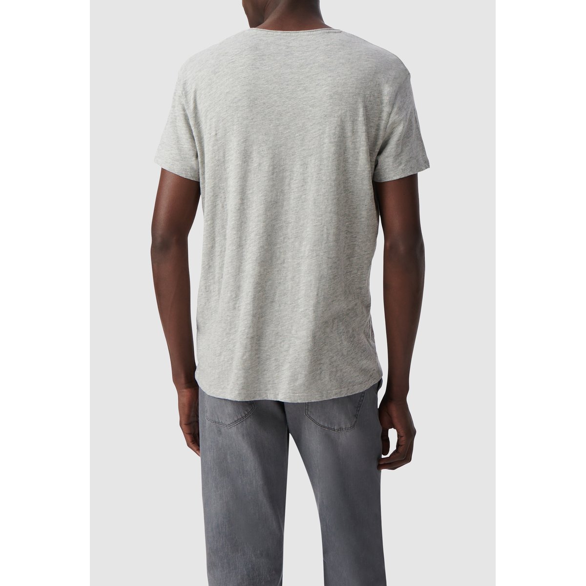 Tee-shirt col V L'Essentiel gris, IKKS
