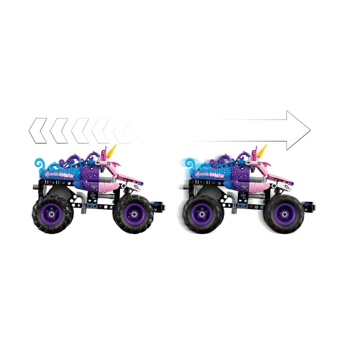 Technic Monster Jam Sparkle Smash à rétrofriction multicolore, LEGO