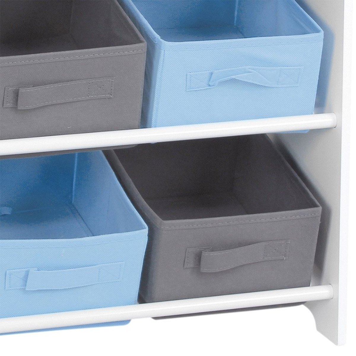 Meuble 9 Panières Pour Enfant Bleu Gris bleu, DECORATIE