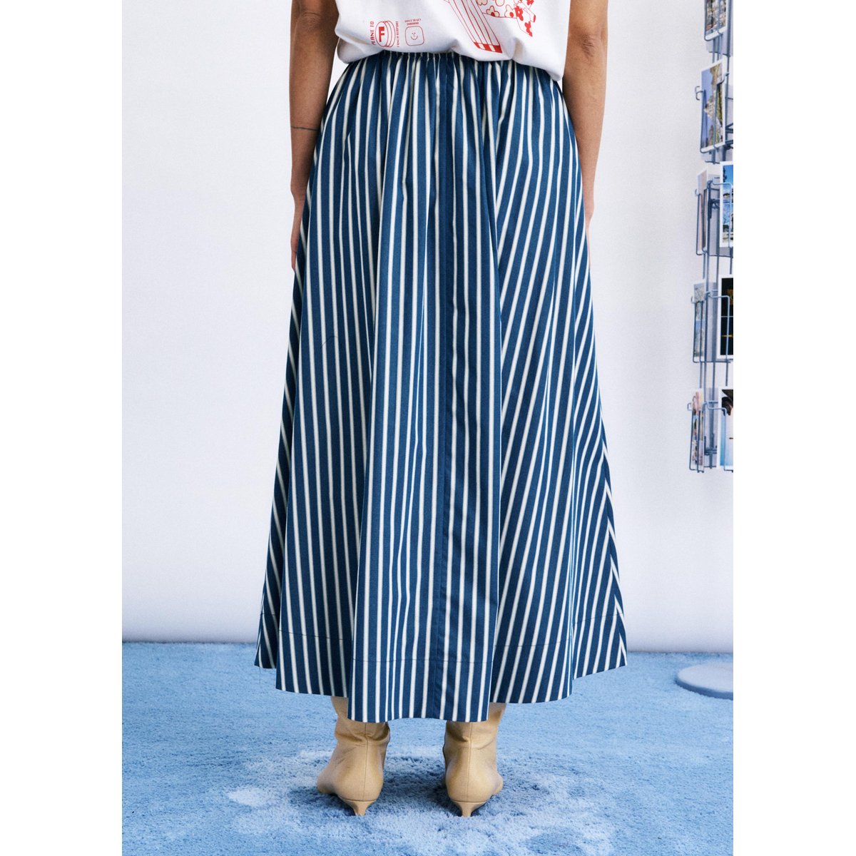 Jupe Kimolos en coton KIMOLOS bleu petrole, FRNCH