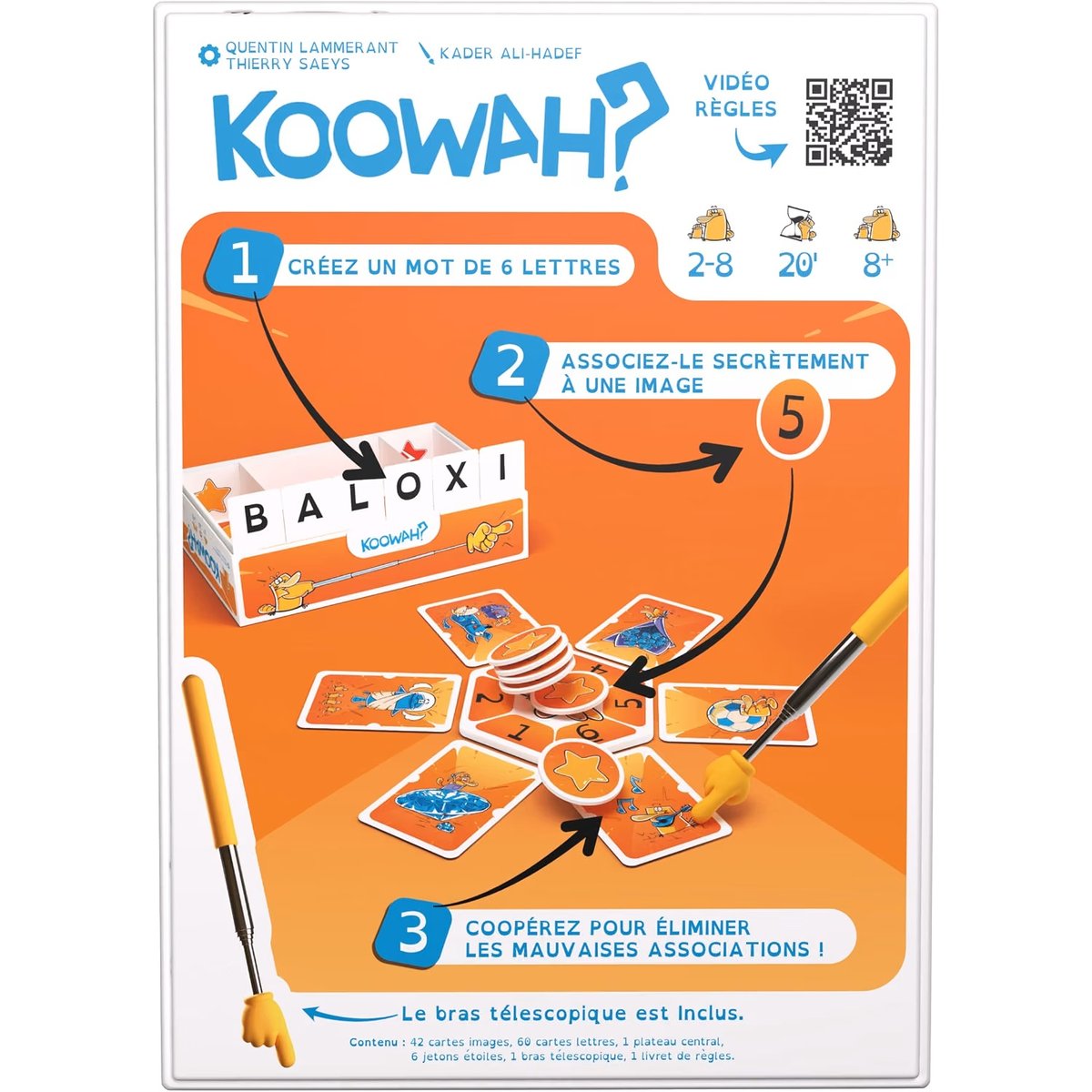 Koowah jeu d'ambiance orange et violet, GIGAMIC