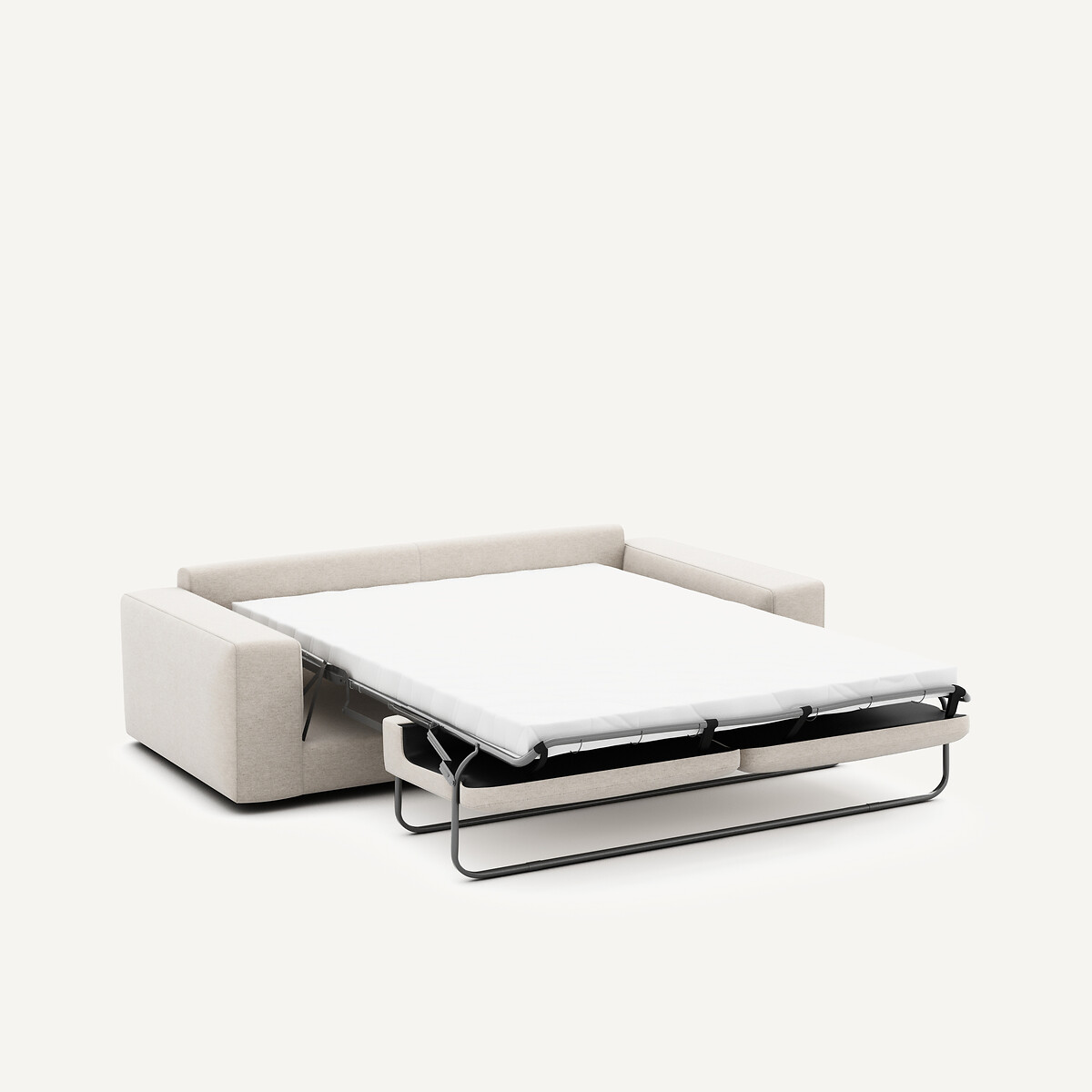 3-Sitzer-Sofa, umwandelbar, aus meliertem Leinen, SKANDER elfenbein, AM.PM