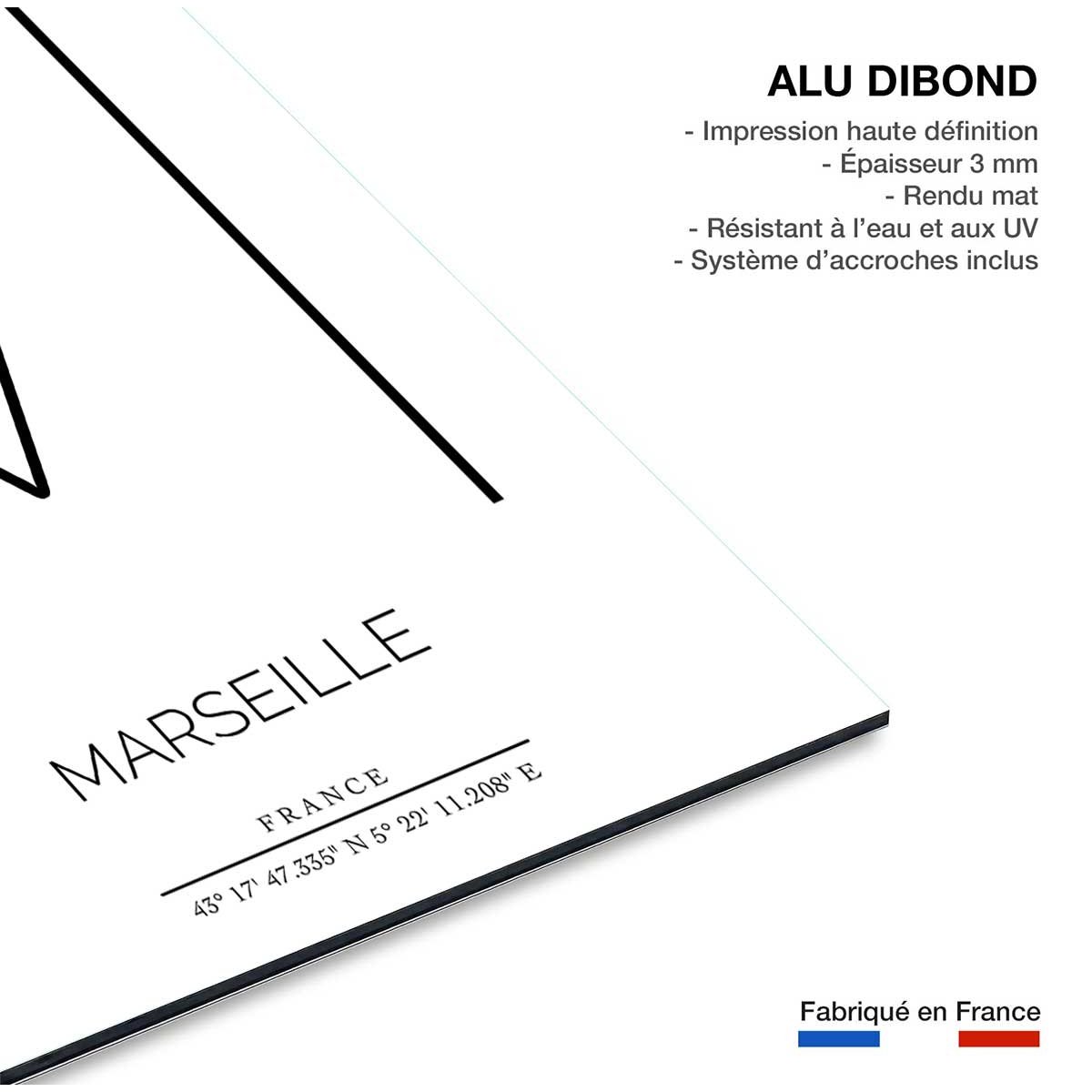 Tableau Marseille tableau alu dibond, HEXOA