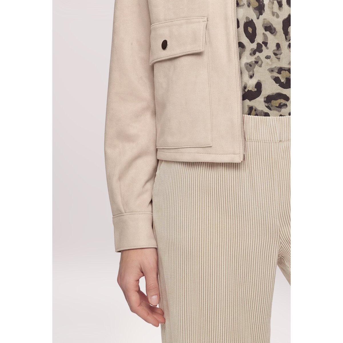 Blouson à manches longues taupe, BETTY BARCLAY