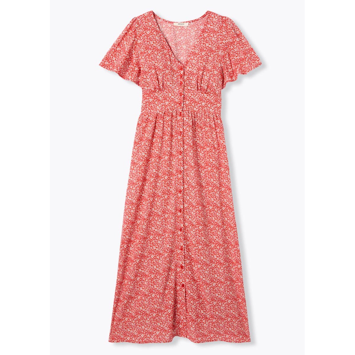 Robe longue imprimée imprimé rouge, PROMOD
