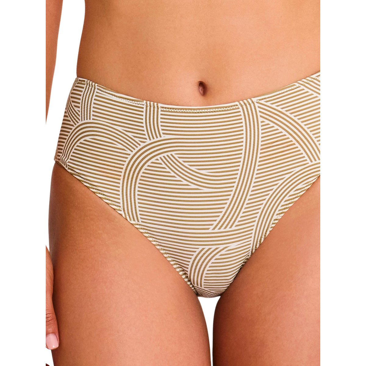 Bas maillot slip de bain taille haute REVERIE blanc, SELMARK MARE