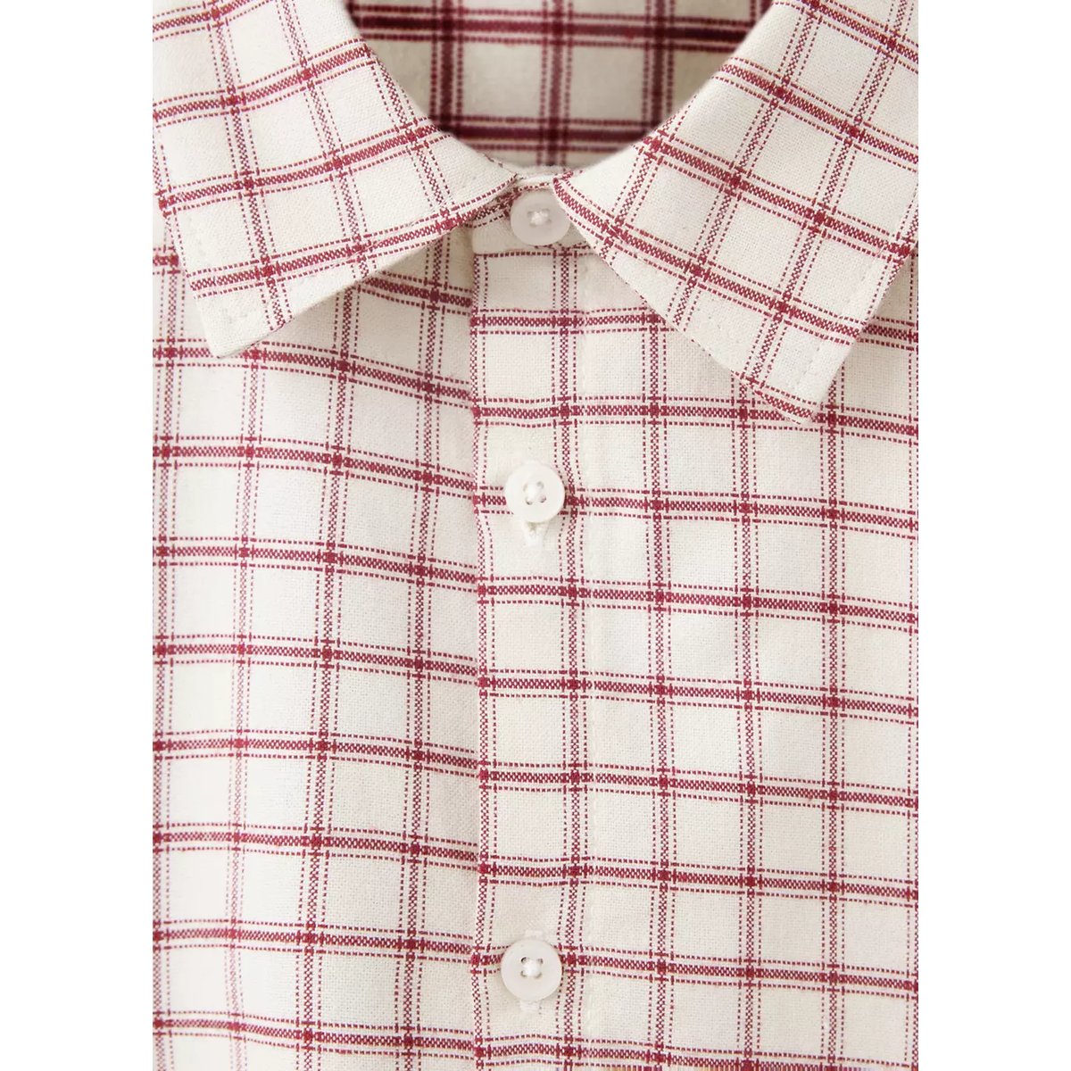 Chemise à carreaux en coton écru, MANGO KIDS