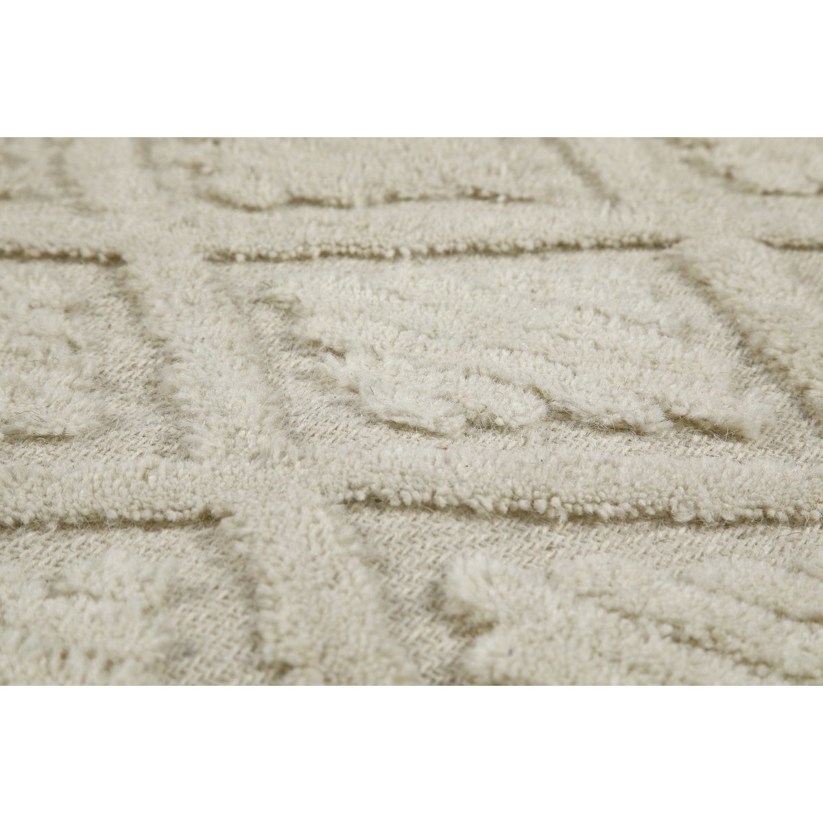 Tapis à motifs losanges en relief ,  HAMPTONS SEVENTEEN blanc crème, WECON HOME