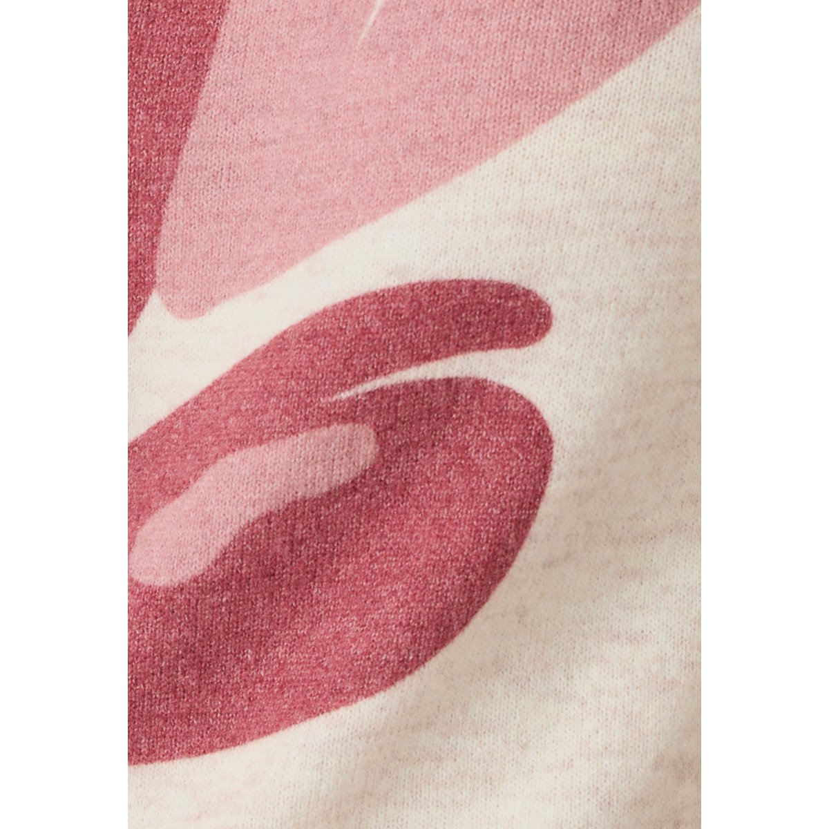 Pull toucher doux imprimé rose fleuri, DAMART