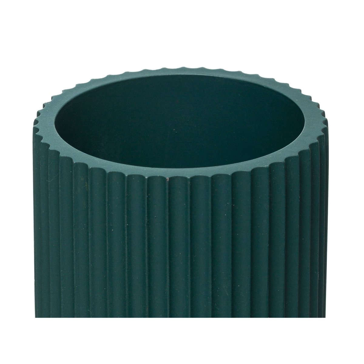 Gobelet porte brosses à dents vert pétrole et bambou vert, ATMOSPHERA