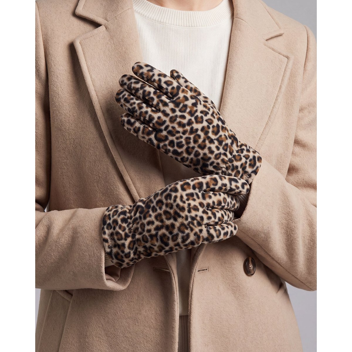 Gants ultra déperlants extensibles en lycra multicolor léopard, ISOTONER