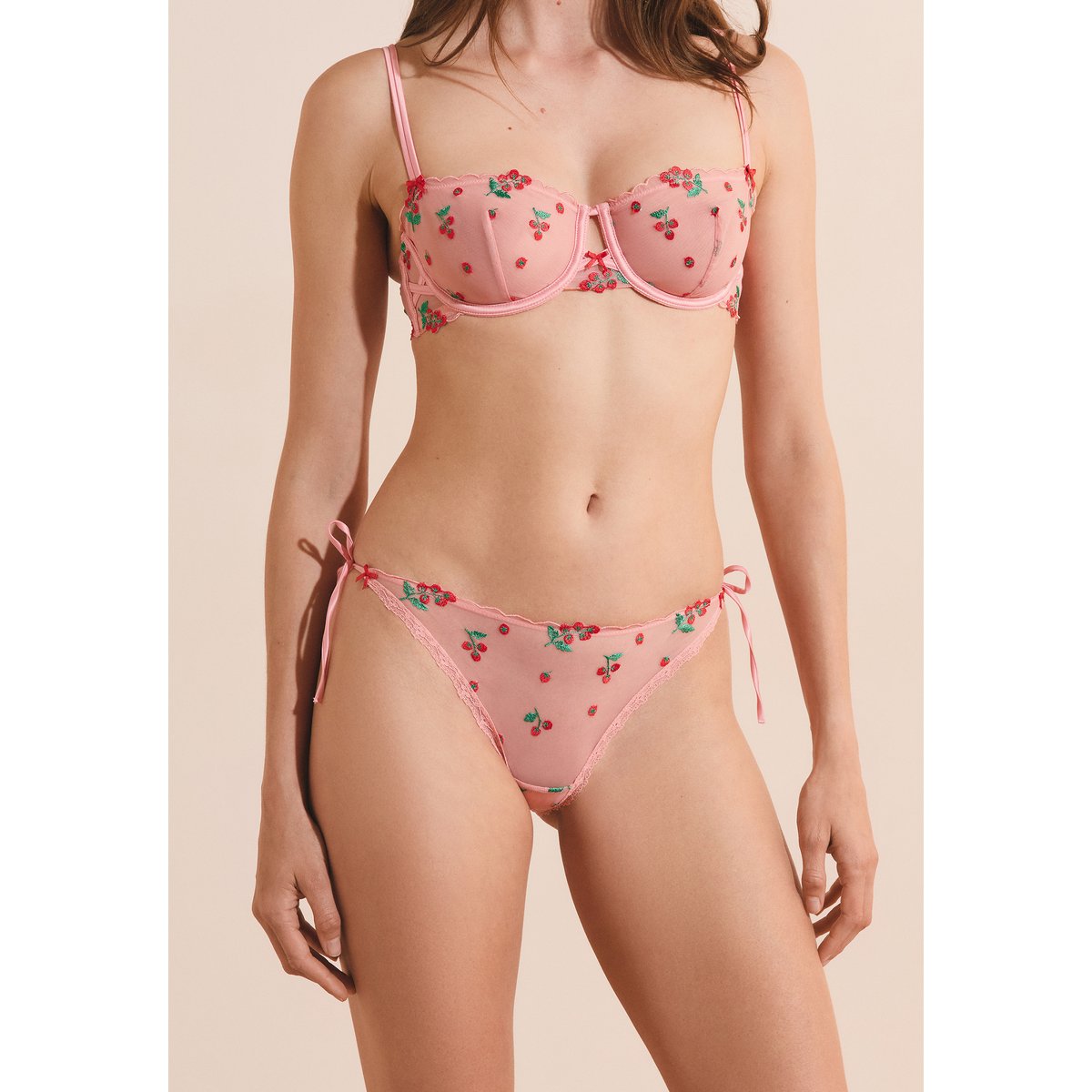 Culotte avec broderie tomates et noeuds TOMATO LOVE multicolore, ETAM