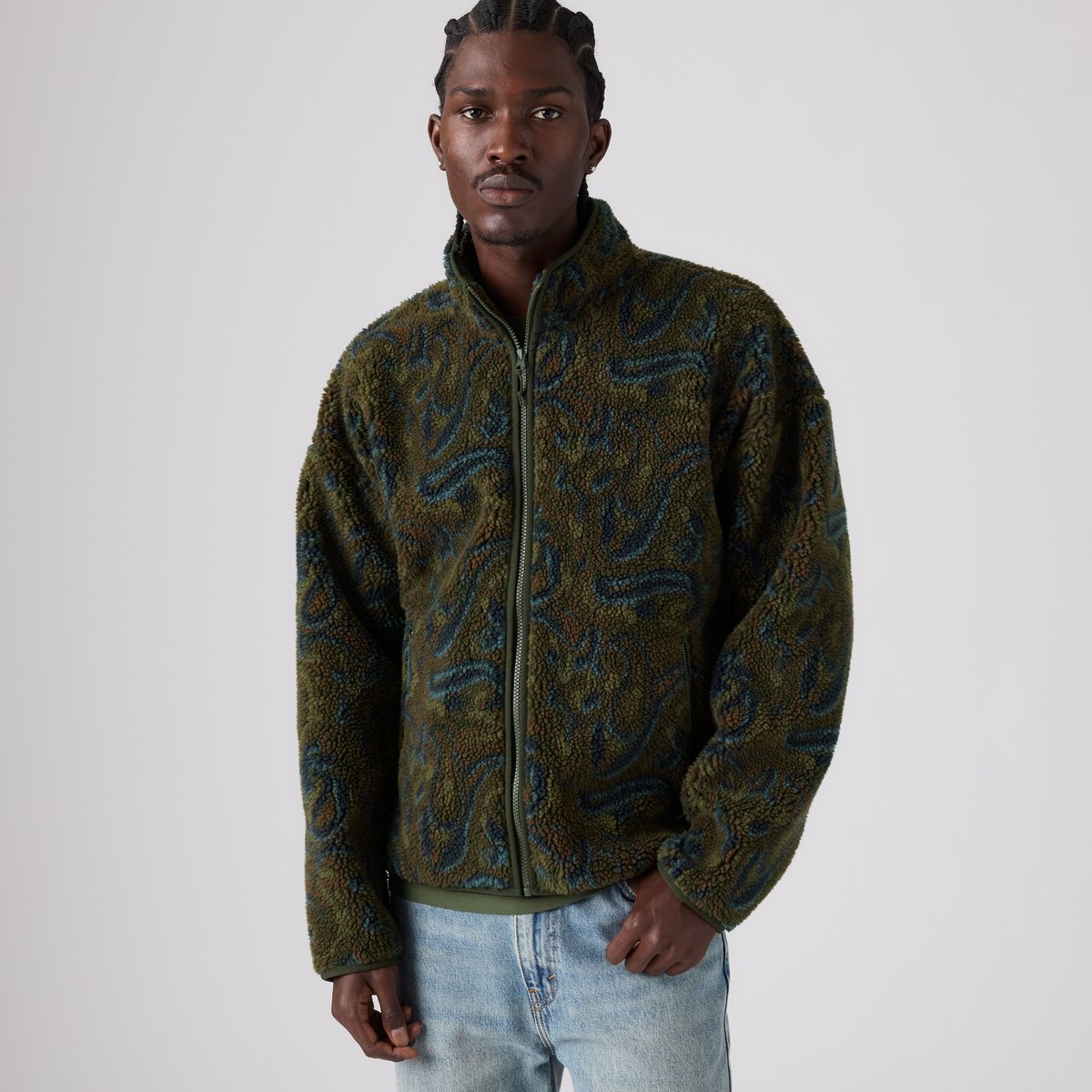 Sweat zippé Nolan Sherpa multicolore - sedona sherpa paisley rosin, LEVI'S