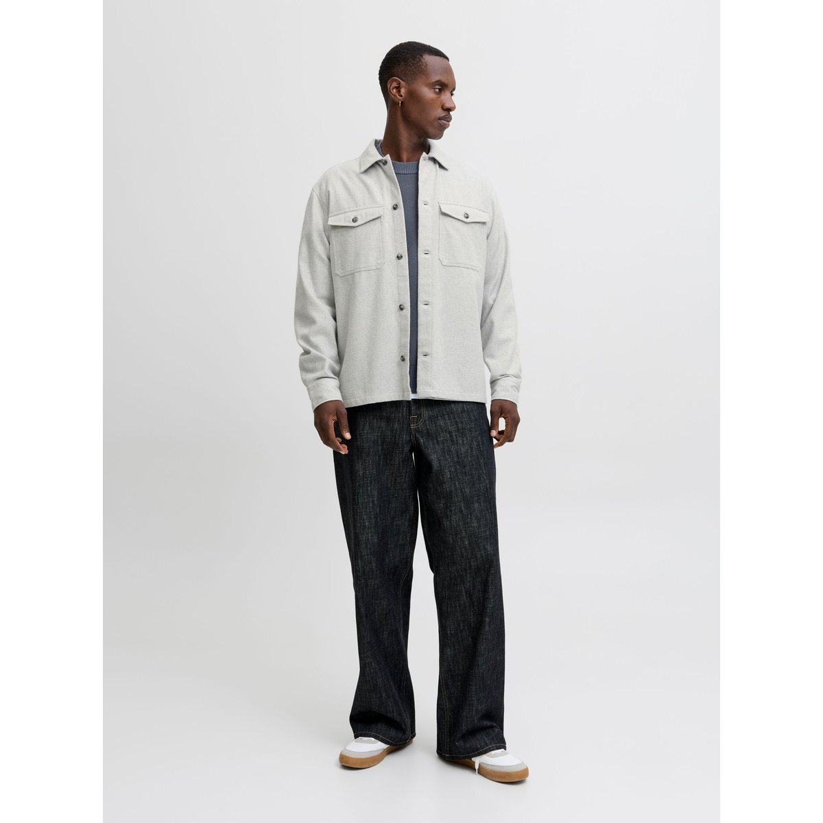 Surchemise light grey melange 1, JACK & JONES
