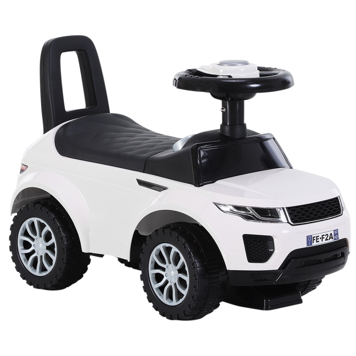 Voiture à glissière pour enfants Plastique blanc, HOMCOM