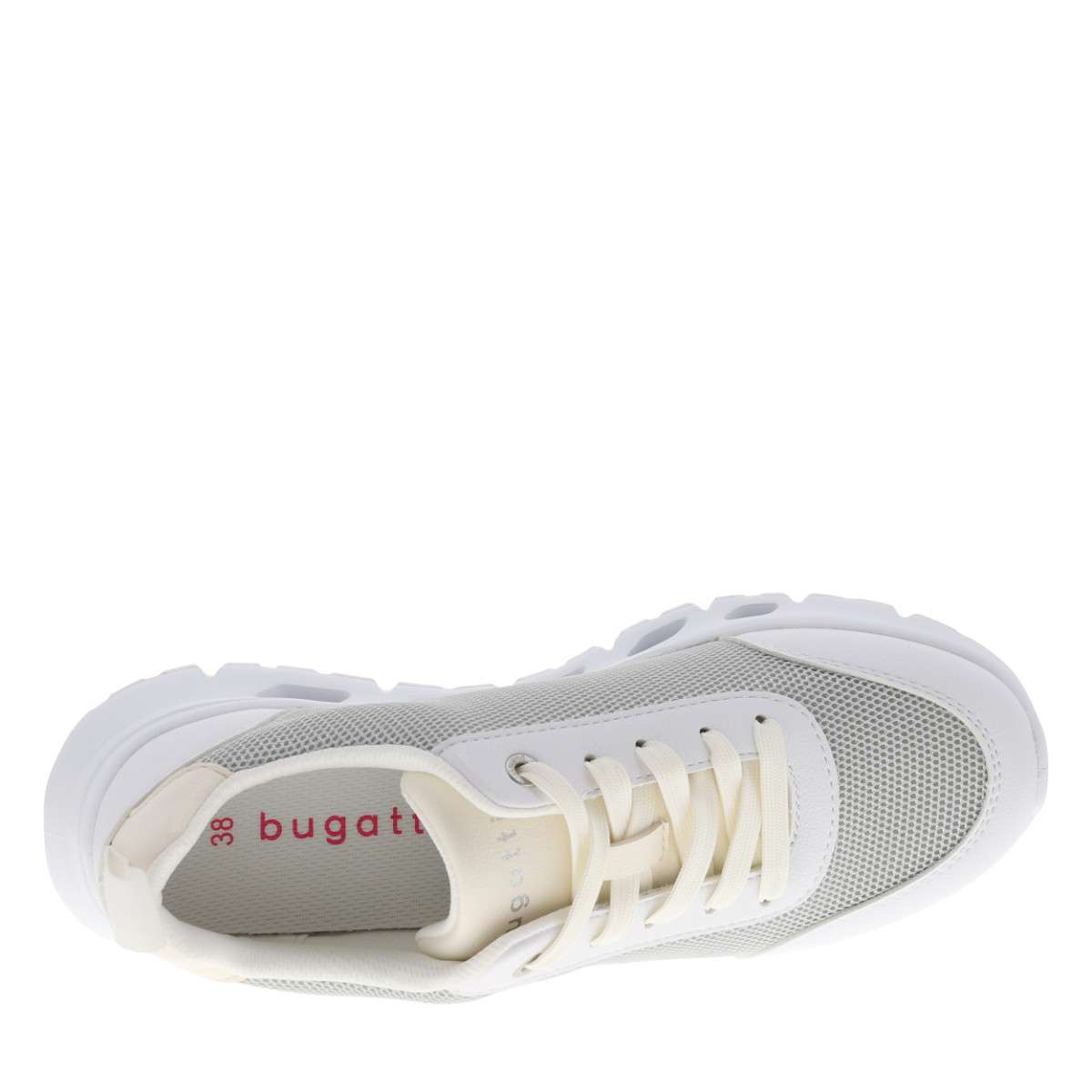 Tennis talon plat blanc, BUGATTI