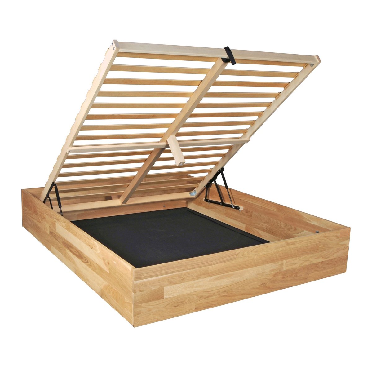 Lit coffre bois massif naturel naturel, TERRE DE NUIT