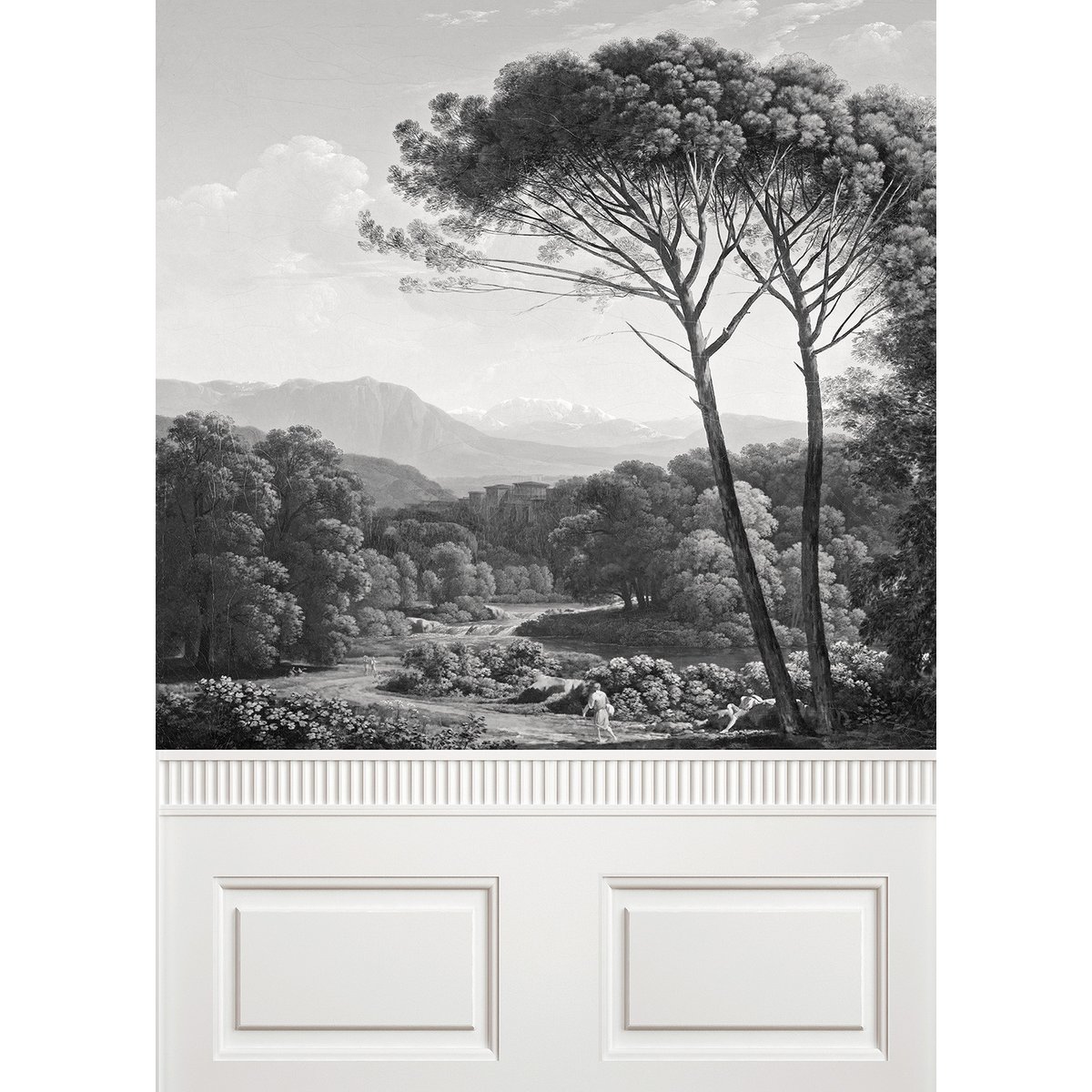 Papier peint panoramique MARIENN grey, LE PAPIERS DE NINON