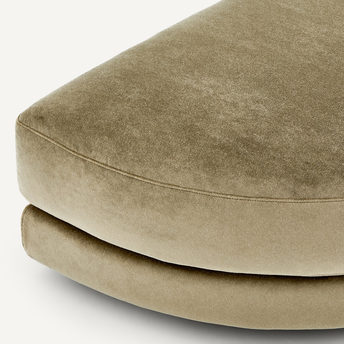 Repose-pieds modulable en velours de lin, TIBERIO tilleul, AM.PM