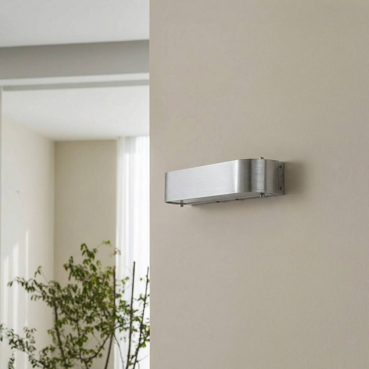 Applique en métal moderne, Nika aluminium, givré, LINDBY