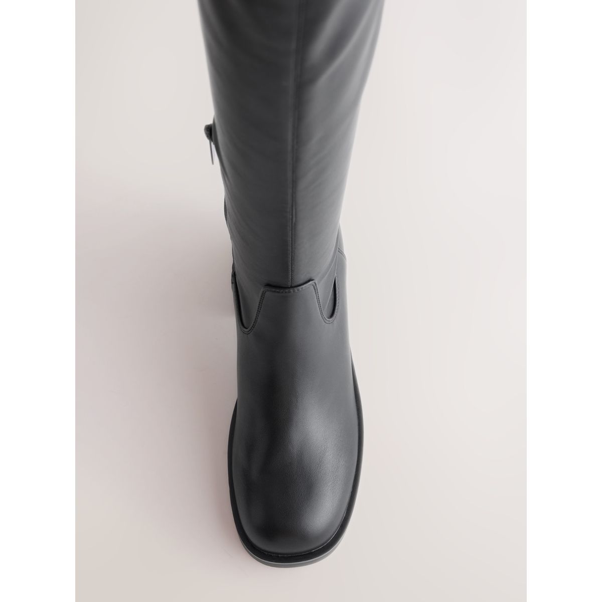 Bottes souples hauteur genou à talon épais noir, NEXT