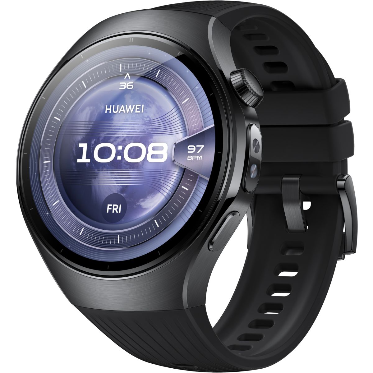 Montre connectée Watch 5 46mm Noir noir, HUAWEI