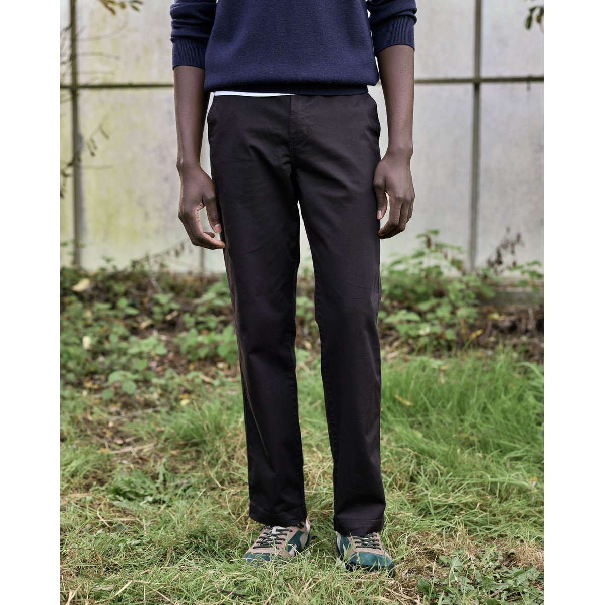 Pantalon coton BRIX REGULAR noir, FAGUO