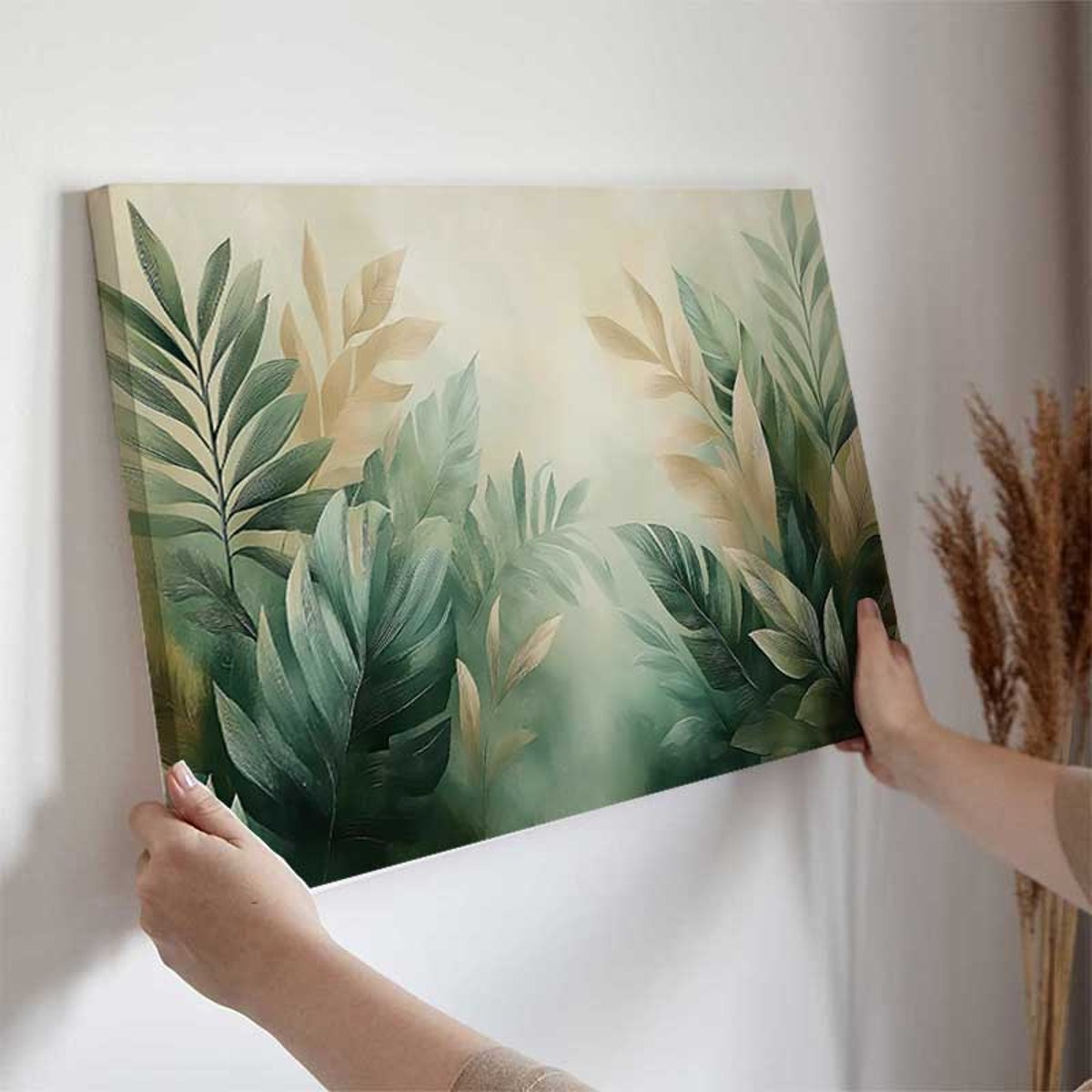Tableau fleurs aériennes en douceur toile imprimée, HEXOA