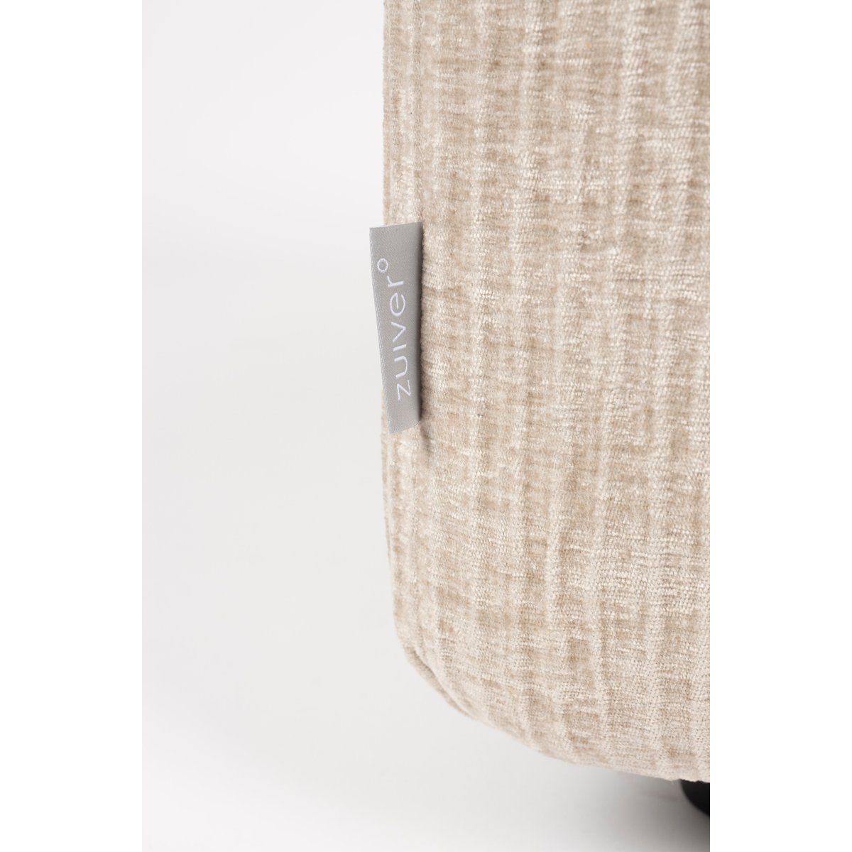 Pouf élément droit 1 place en tissu HUNTER ELEMENT beige, ZUIVER