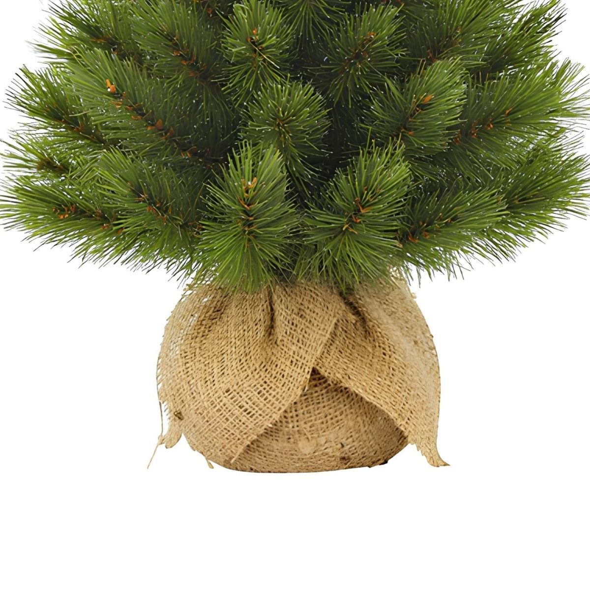 Sapin de Noël artificiel dans un sac en jute H45 cm FOREST FROSTED vert, TRIUMPH TREE