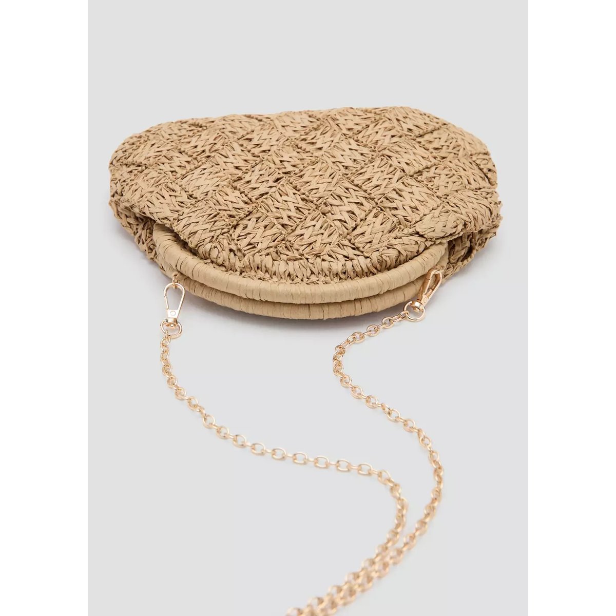Pochette en fibre naturelle beige, MANGO TEEN