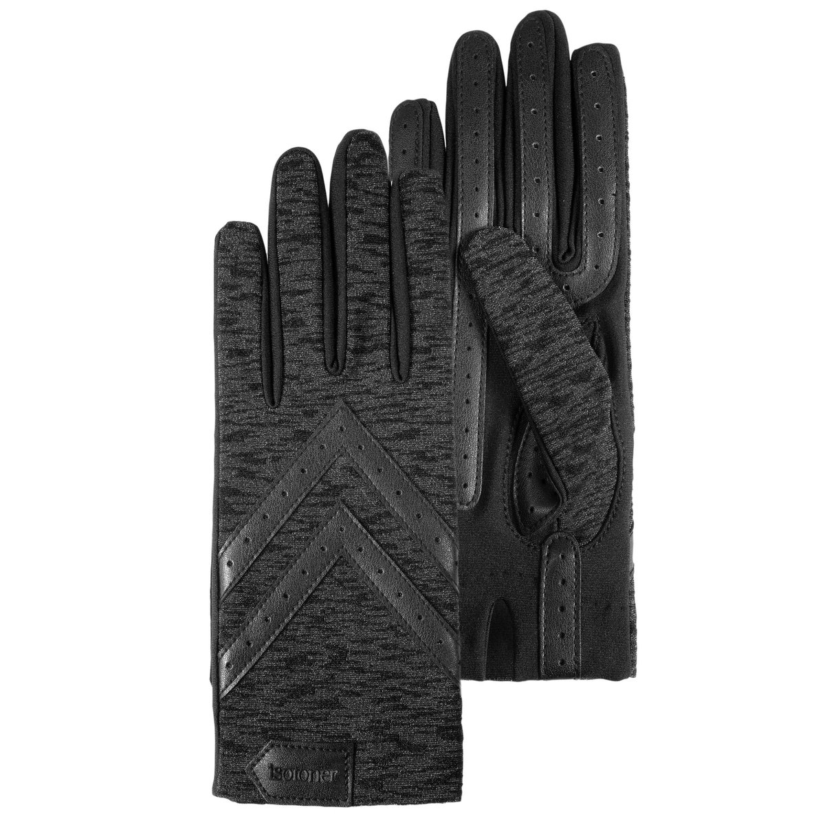 Gants tactiles tissu extensible recyclé, résistant à l'eau, non doublé, taille unique multicolor imprimé, ISOTONER