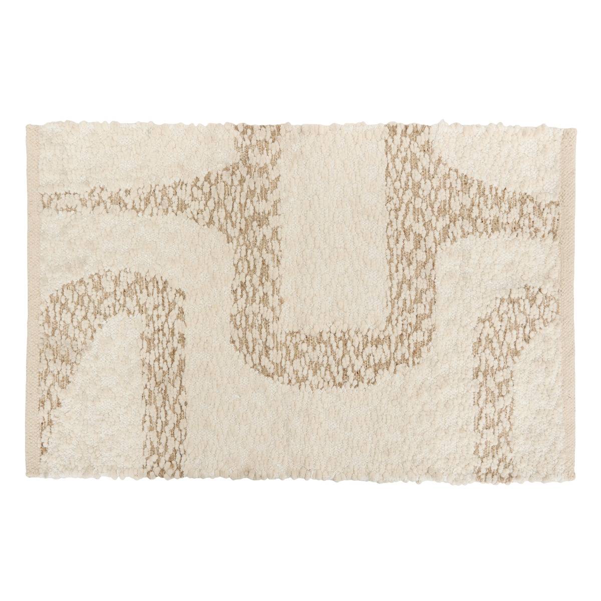 Tapis Ameya rectangulaire 60x90cm beige modèle b, ATMOSPHERA