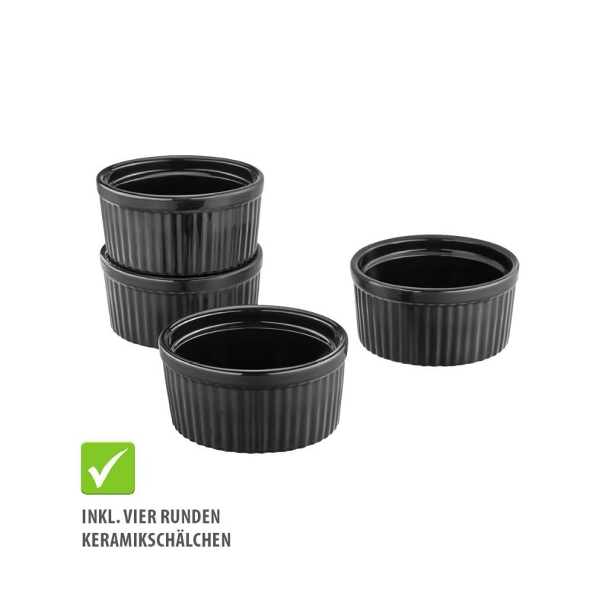 Coffret à crème brûlée ZUCA, 5 pièces noir, GEFU