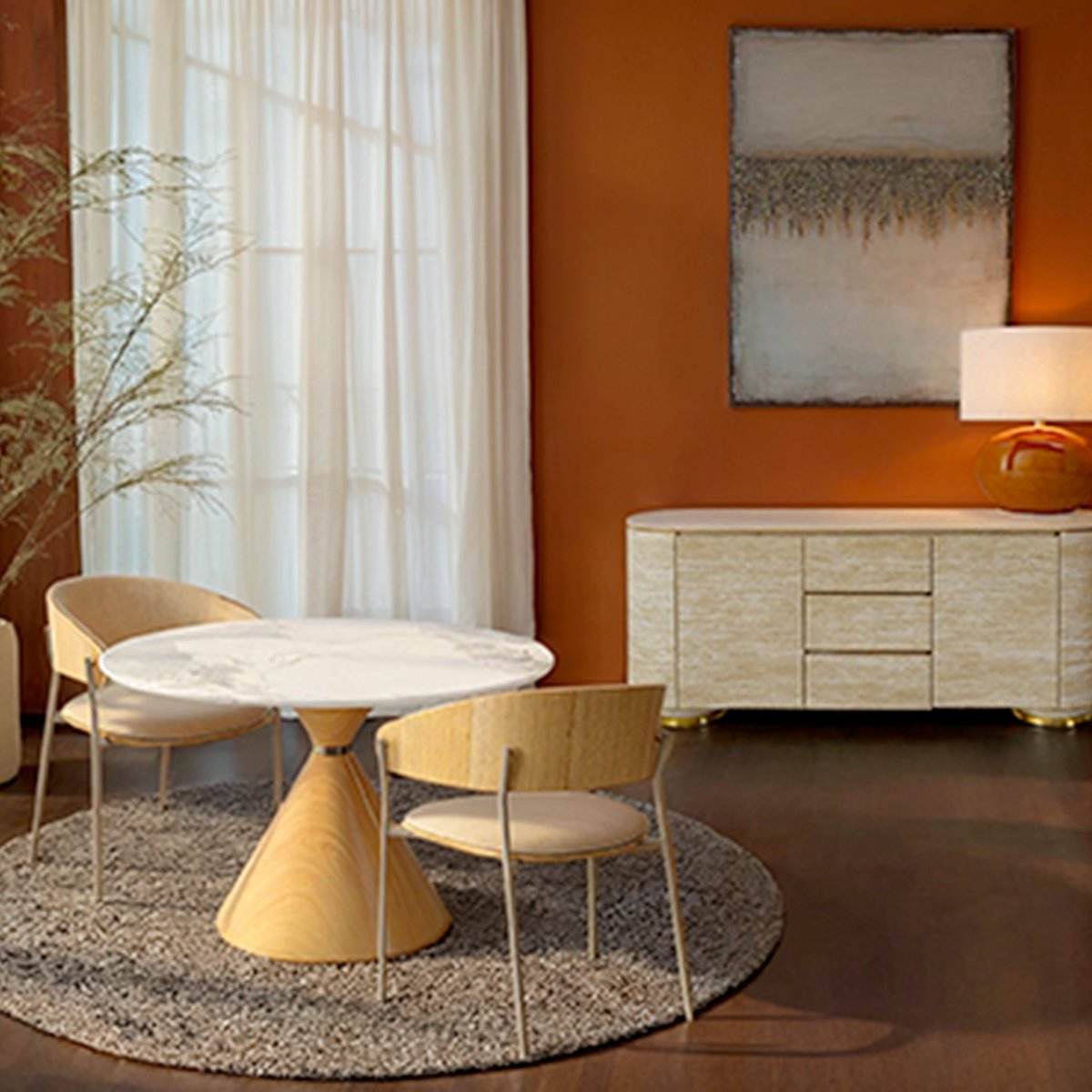 Chaise avec accoudoirs en chêne, CINDY beige, KARE DESIGN