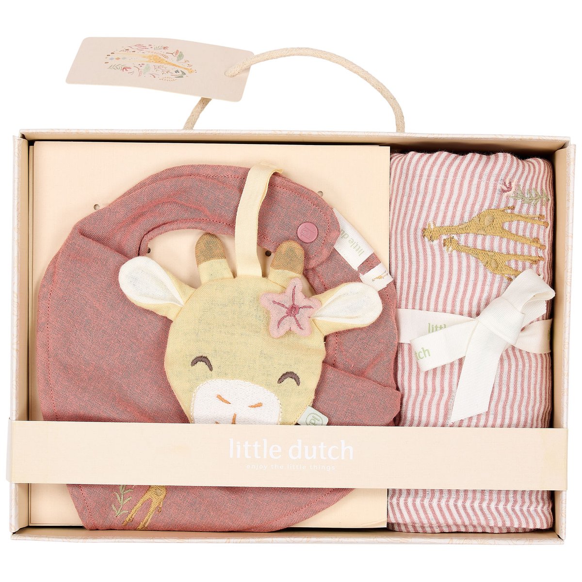 Coffret cadeau blanc rose, beige, LITTLE DUTCH