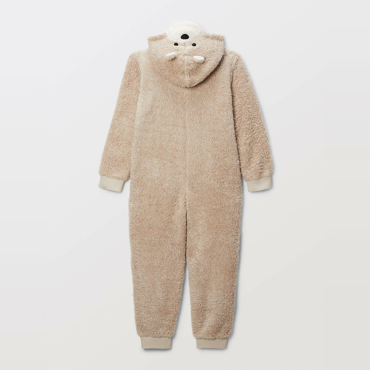 Combinaison nounours en polaire beige chine, MONOPRIX
