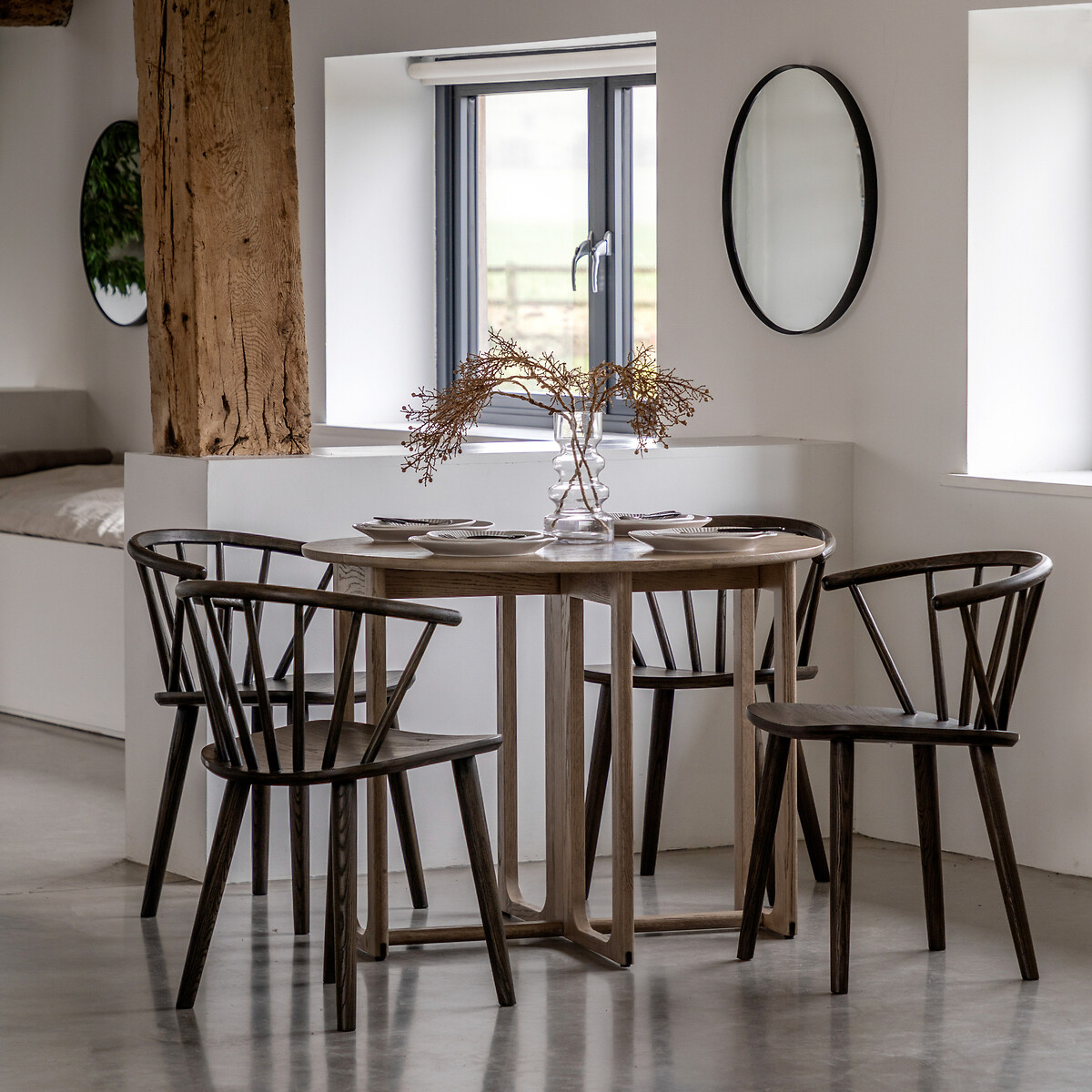 Fallon Smoked Oak Folding Dining Table (Seats 4) smoked oak, ÉDITÉ