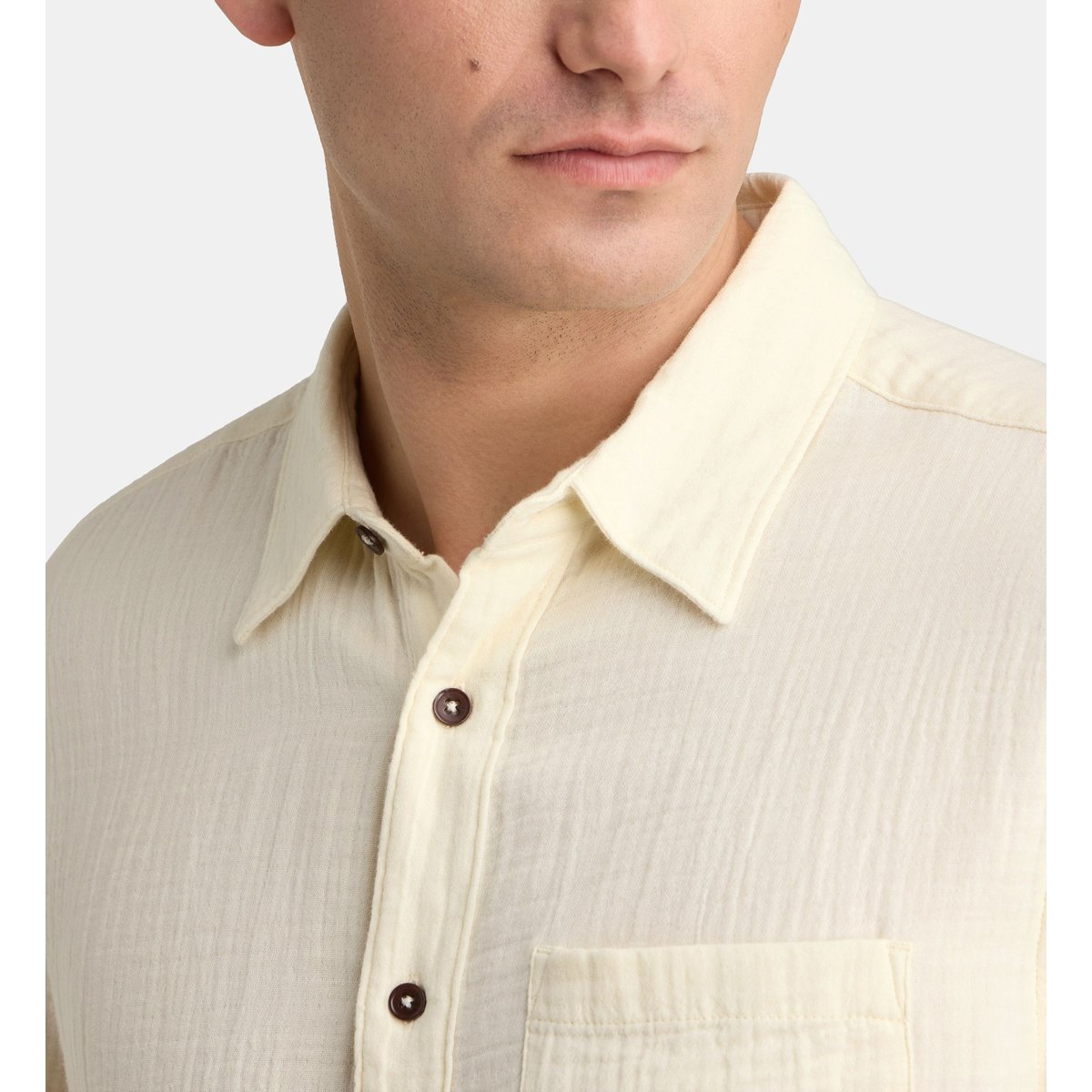 Chemise sirvoil en coton écru, GALERIES LAFAYETTE