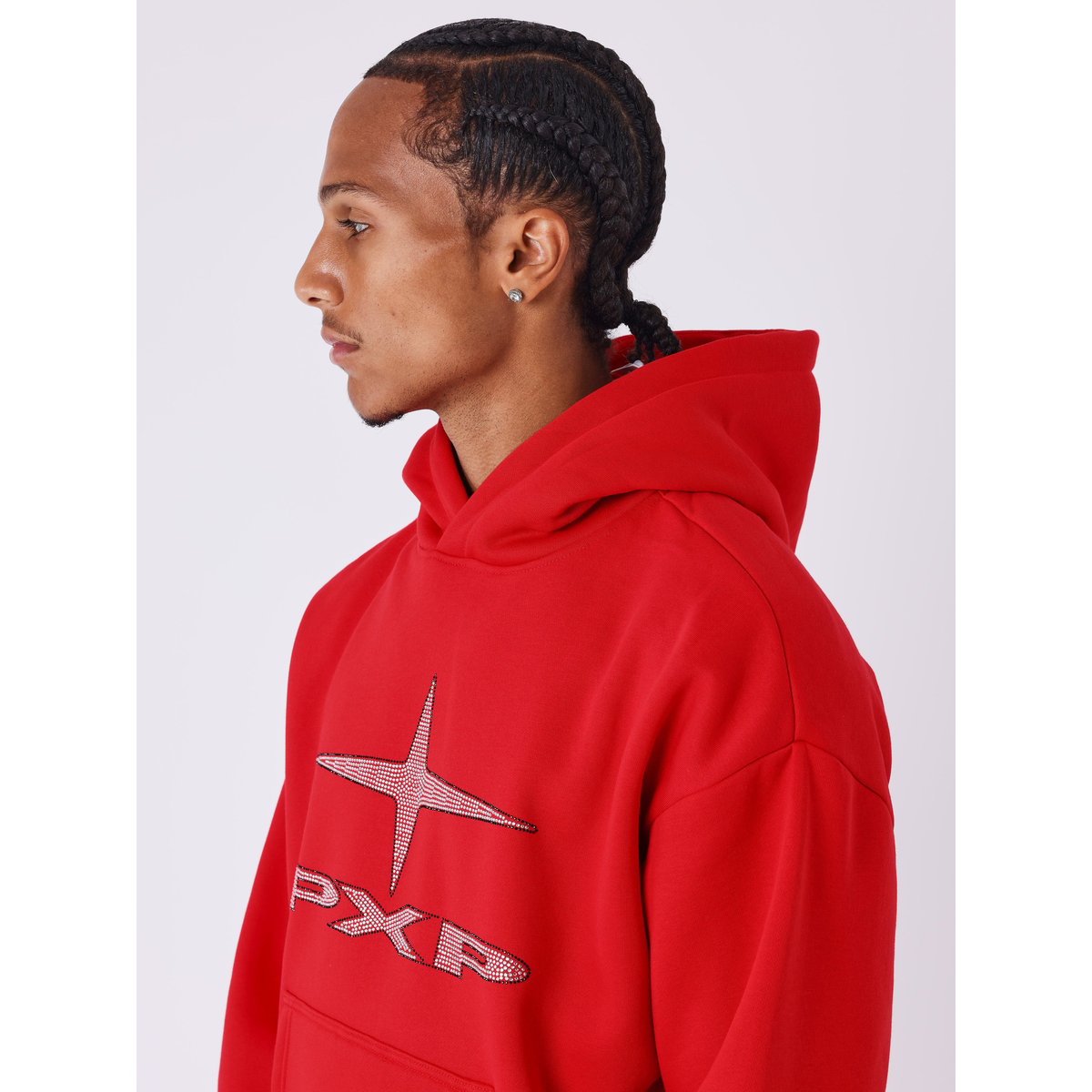 Sweat à capuche Strass rouge, PROJECT X