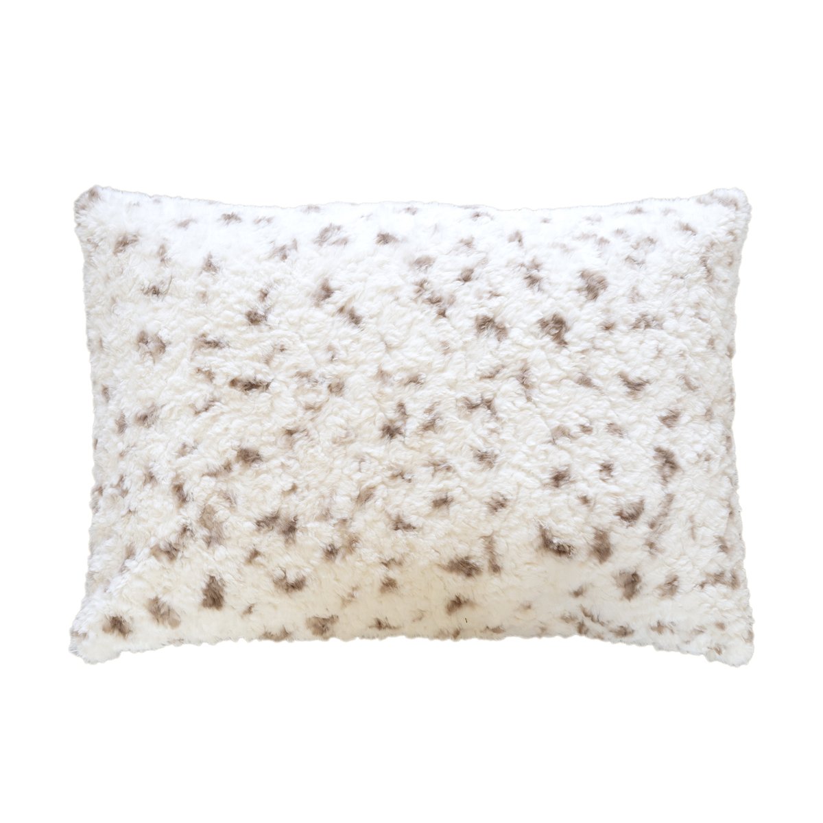 Coussin décoratif moucheté à texture bouclée et dos velours - QABANE ecru, HOME MAISON