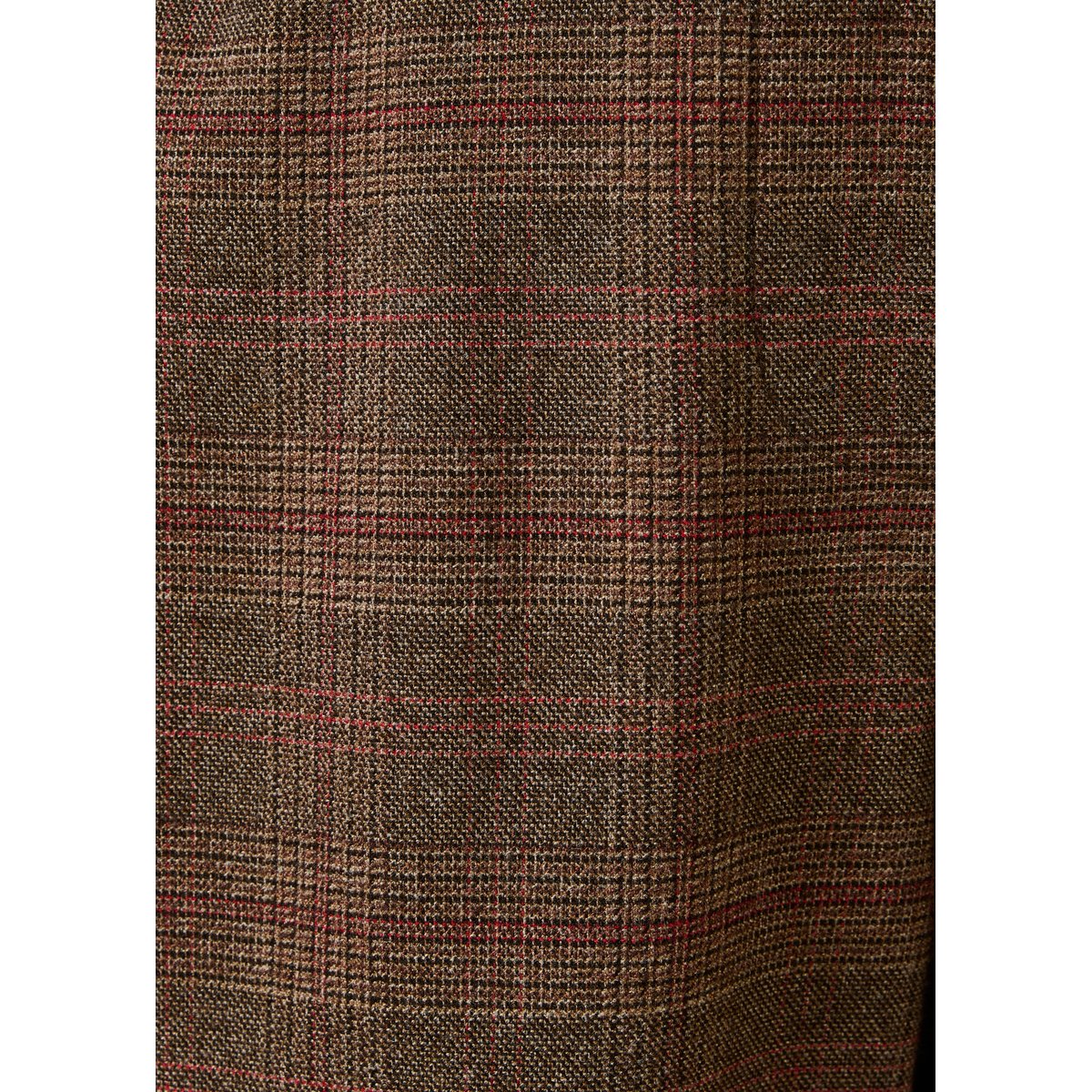 Pantalon carotte à carreaux taille élastique rouille, LA FEE MARABOUTEE